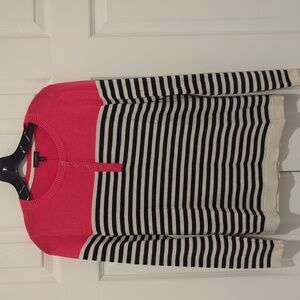 Talbots NWT striped sweater, size S in red, white, and black